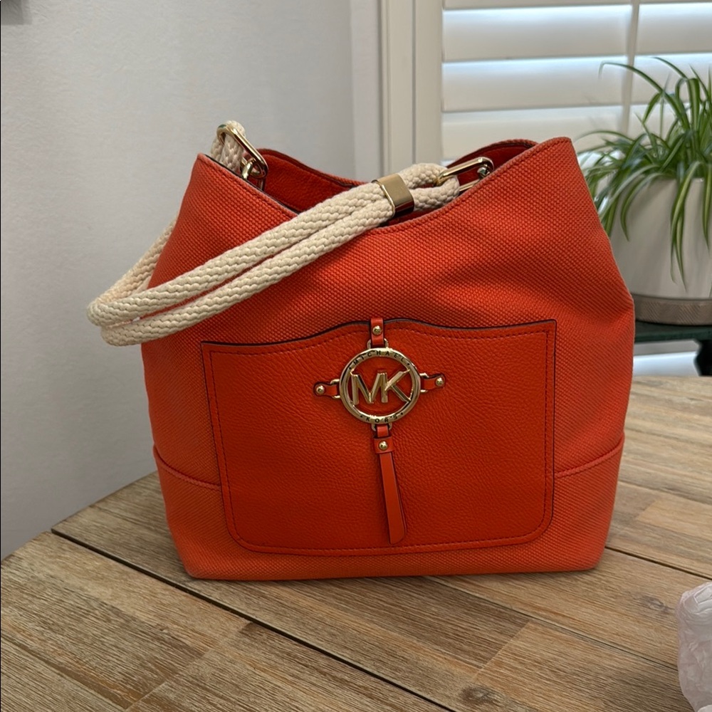Michael Kors Orange Bucket Bag